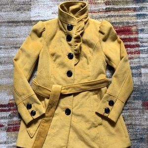 Steve Madden Plush Yellow Coat